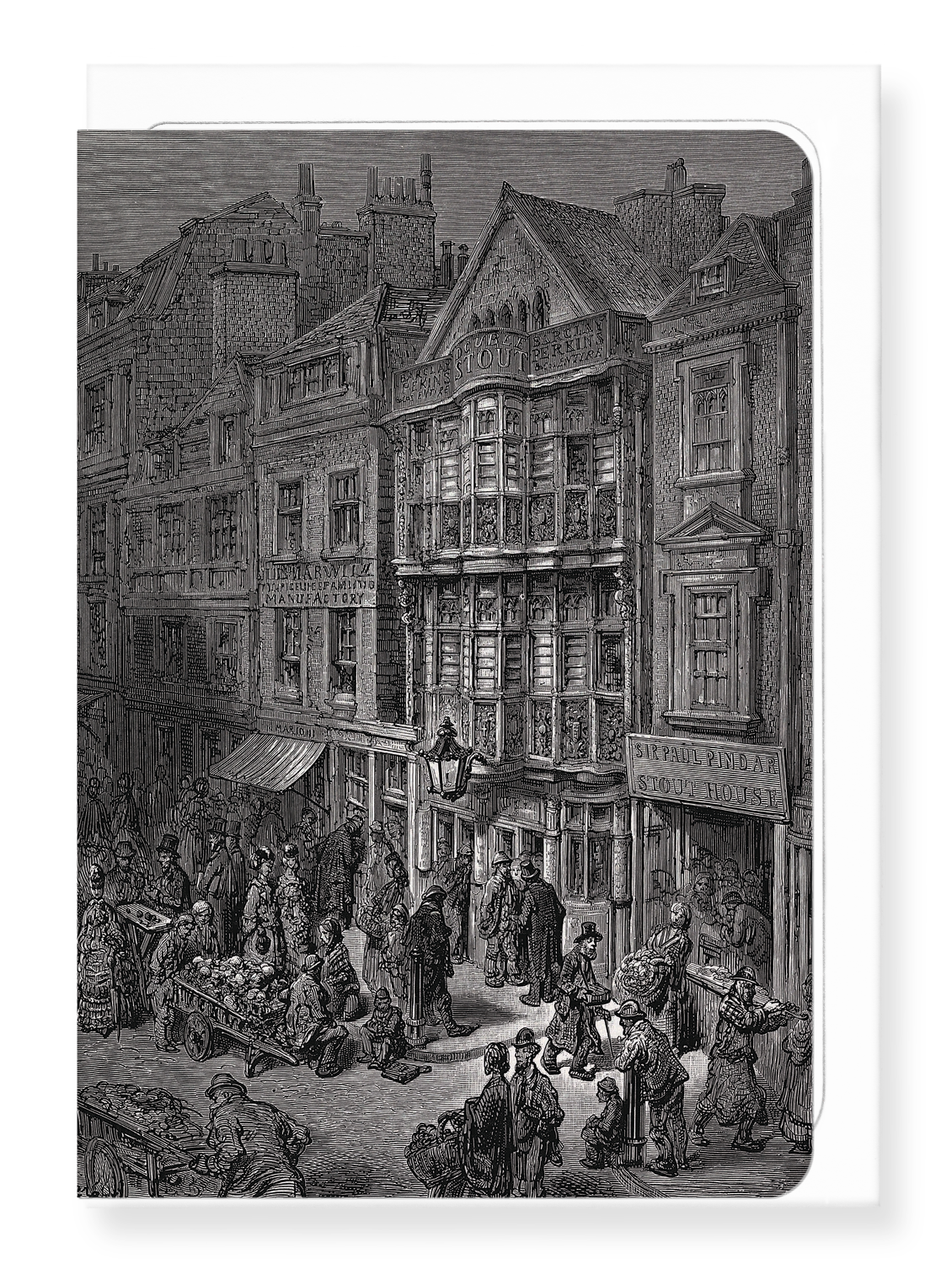 Ezen Designs - Bishopsgate Street (1873) - Greeting Card - Front