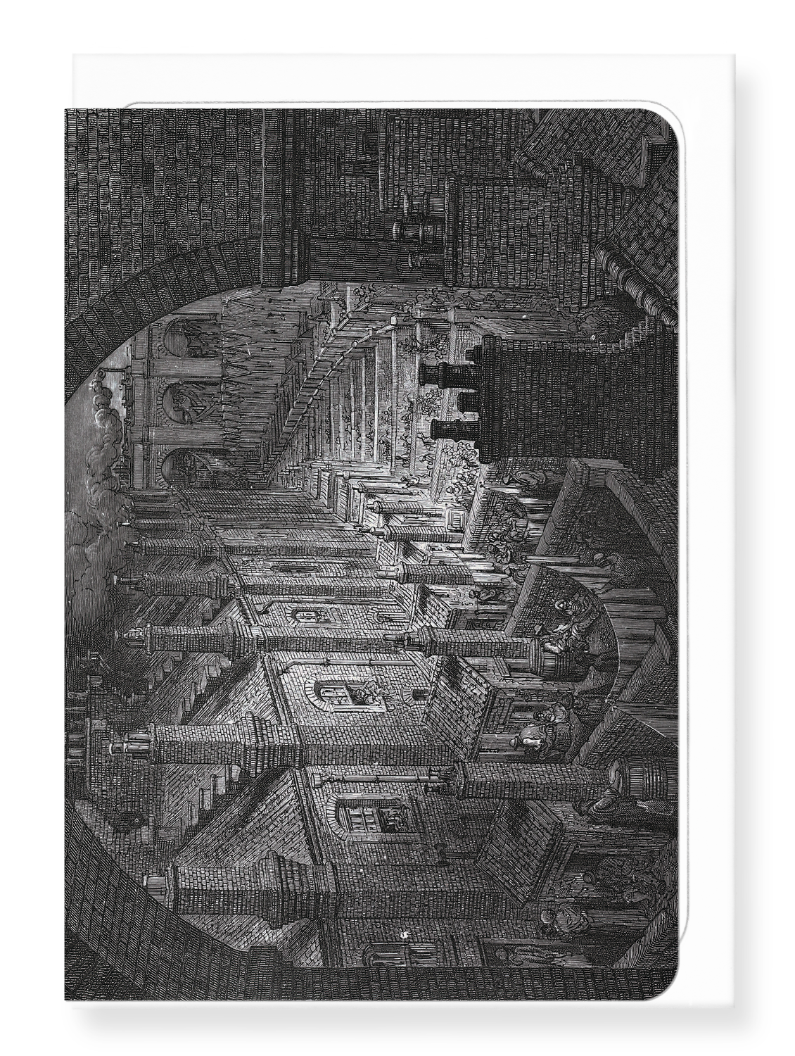 Ezen Designs - Over London - by Rail (1873) - Greeting Card - Front