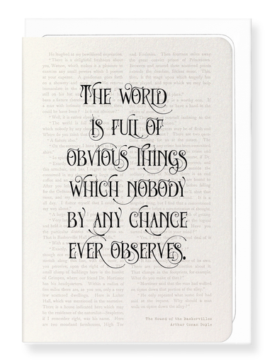 Ezen Designs - The World is Full of Obvious Things (1902) - Greeting Card - Front