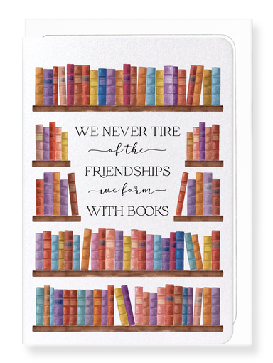 Ezen Designs - Friendship With Books - Greeting Card - Front