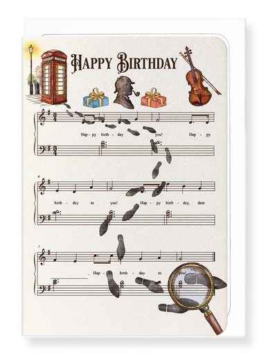 Ezen Designs - Sherlock Holmes Birthday - Greeting Card - Front