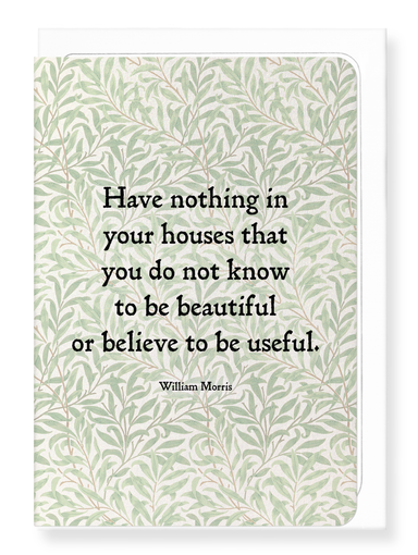 Ezen Designs - Beautiful House by William Morris - Greeting Card - Front