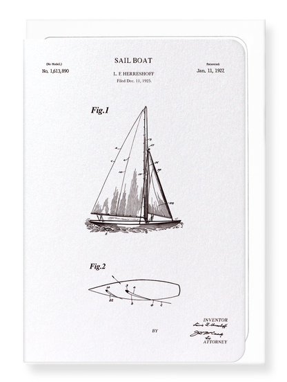 Ezen Designs - BREVET DE VOILE (1927) - Greeting Card - Front