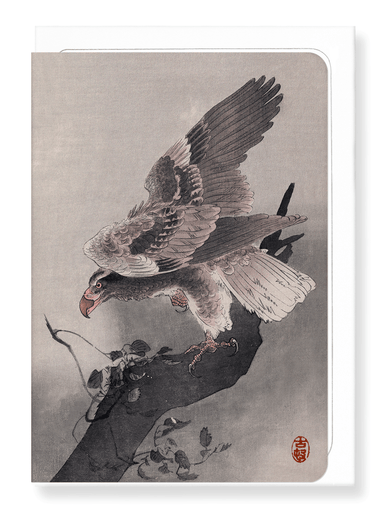 Ezen Designs - Eagle and tree - Greeting Card - Front