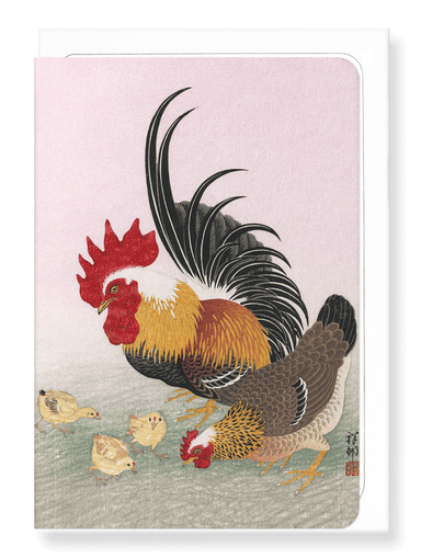 Ezen Designs - Rooster hen - Greeting Card - Front