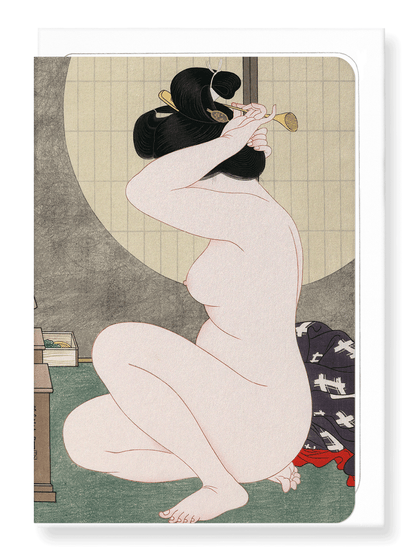Ezen Designs - Arranging her hair - Greeting Card - Front