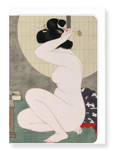 Ezen Designs - Arranging her hair - Greeting Card - Front