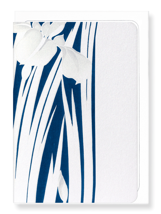 Ezen Designs - Silver iris design - Greeting Card - Front