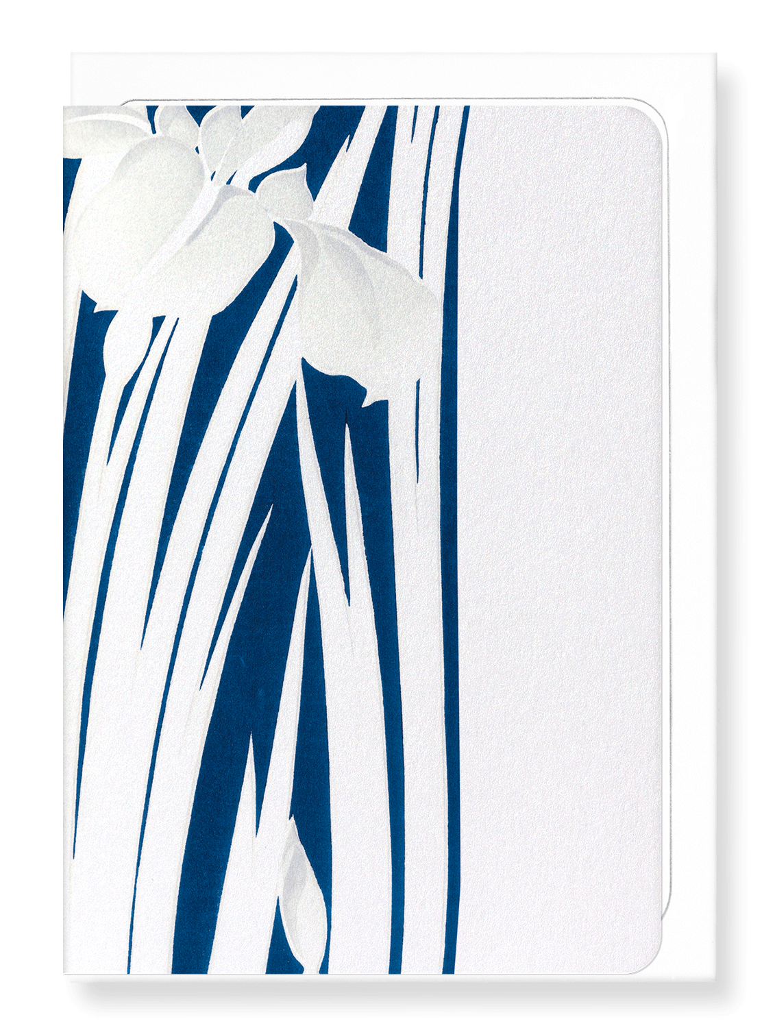 Ezen Designs - Silver iris design - Greeting Card - Front