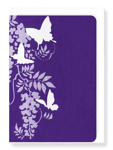 Ezen Designs - Butterflies and wisteria - Greeting Card - Front