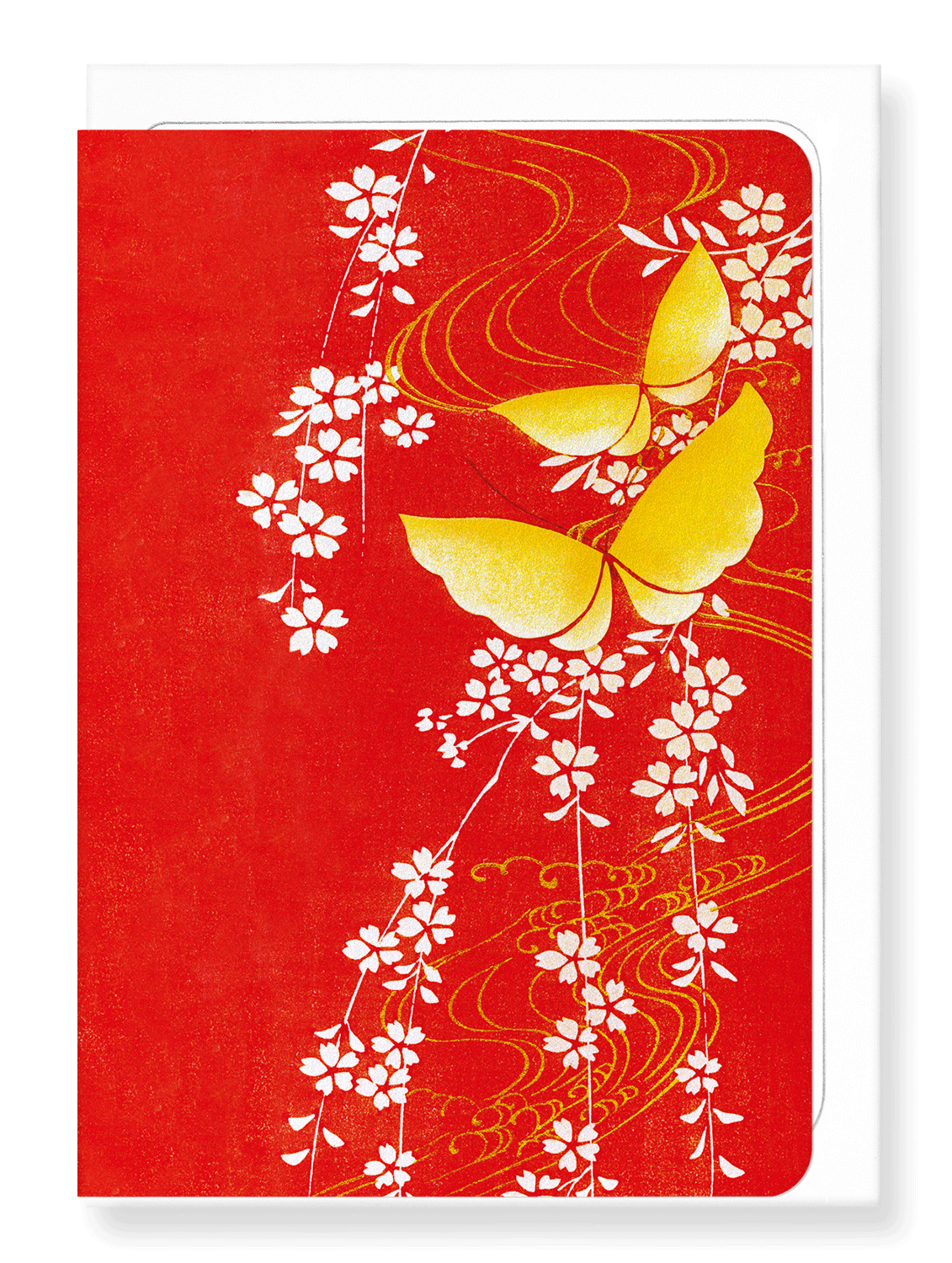 Ezen Designs - Butterflies and cherry blossoms - Greeting Card - Front
