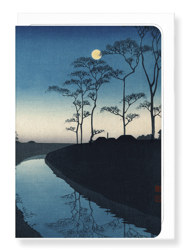 Ezen Designs - Canal by moonlight - Greeting Card - Front