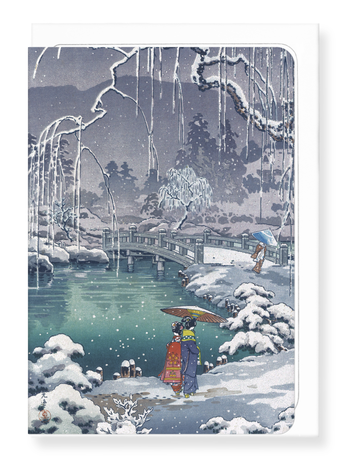 Ezen Designs - Winter willows (1937) - Greeting Card - Front
