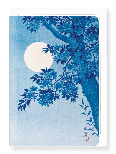 Ezen Designs - Cherry blossoms in the moon (c.1910) - Greeting Card - Front