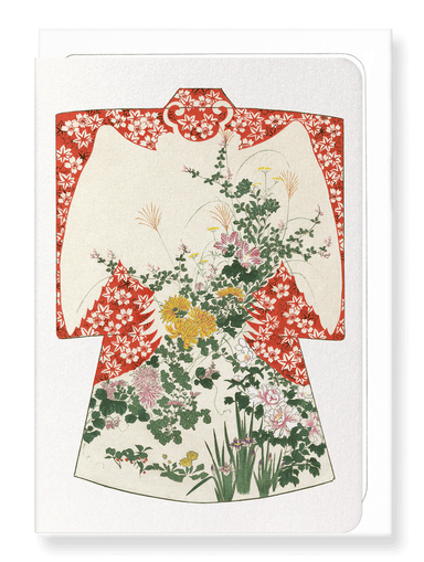 Ezen Designs - Kimono of Flowers of the Four Seasons (1899) - Greeting Card - Front