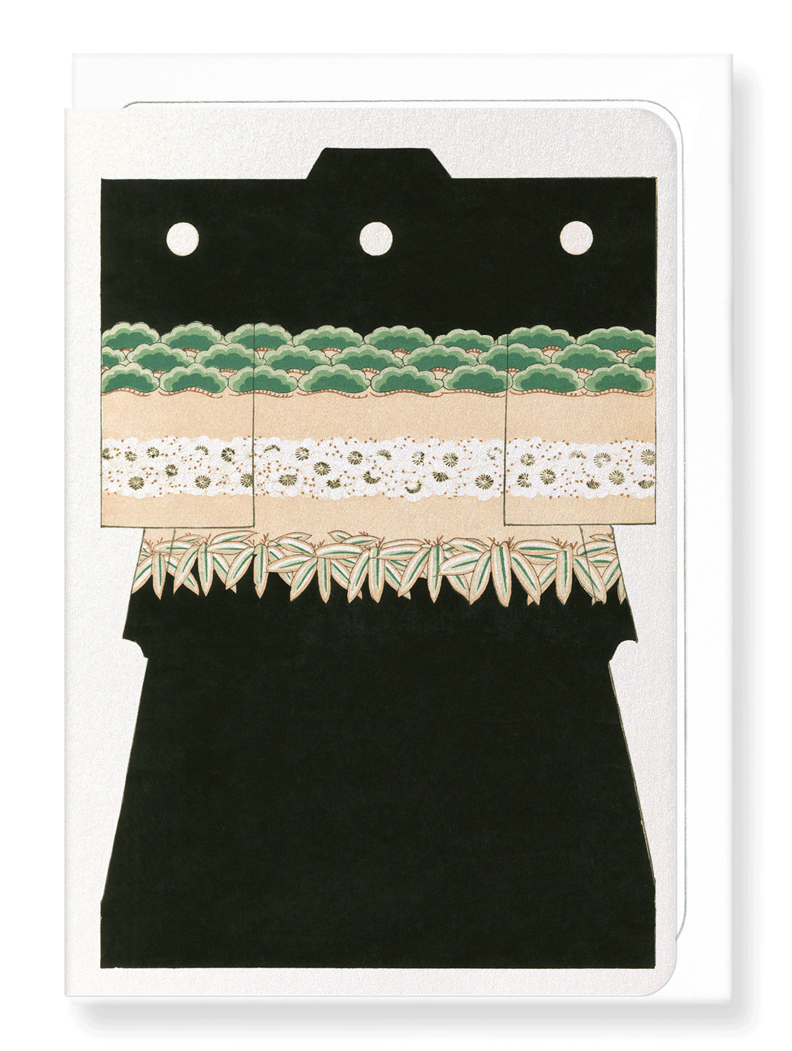 Ezen Designs - Kimono of Pine, Bamboo, and Plum (1899) - Greeting Card - Front