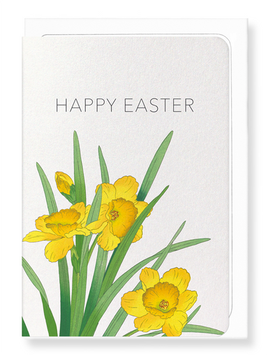 Ezen Designs - Happy easter (daffodil) - Greeting Card - Front