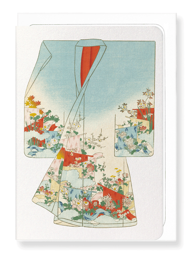 Ezen Designs - Kimono of Flowers and Partitions (1899) - Greeting Card - Front