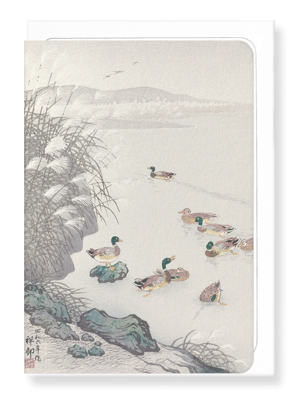 Ezen Designs - Ducks in the water (1931) - Greeting Card - Front