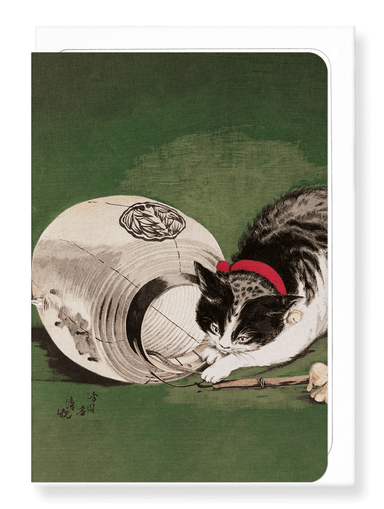 Ezen Designs - Cats and Lantern (1877) - Greeting Card - Front