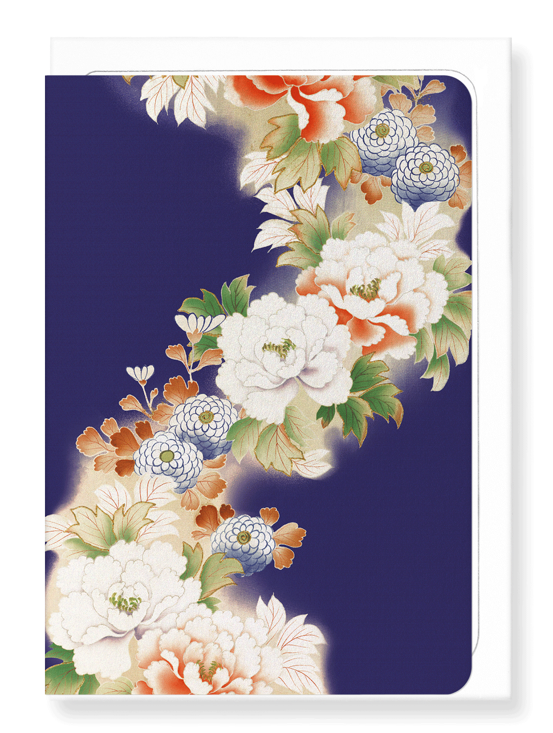 Ezen Designs - Floral pattern on purple - Greeting Card - Front