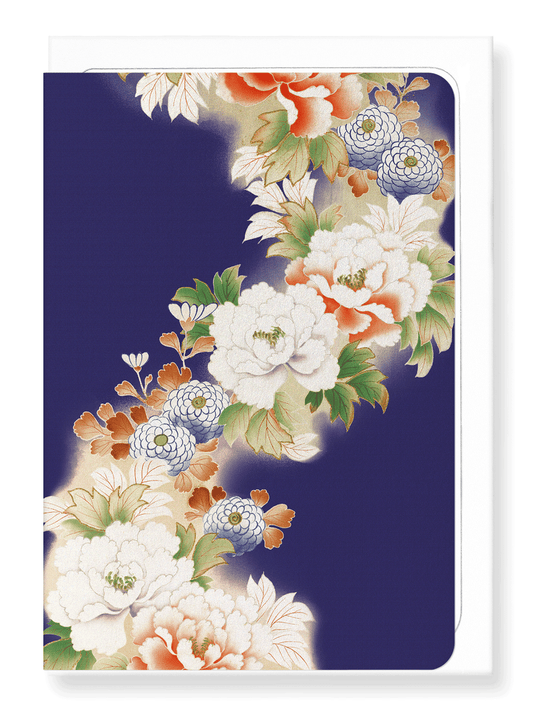 Ezen Designs - Floral pattern on purple - Greeting Card - Front