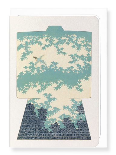 Ezen Designs - Kimono of maple leaves (1899) - Greeting Card - Front