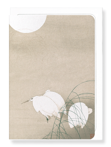 Ezen Designs - Three egrets at night (c.1900) - Greeting Card - Front