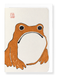 Ezen Designs - Orange Frog - Greeting Card - Front