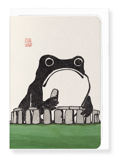 Ezen Designs - Stonehenge Ezen Frog - Greeting Card - Front