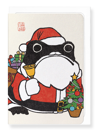 Ezen Designs - Santa Claus Ezen Frog - Greeting Card - Front