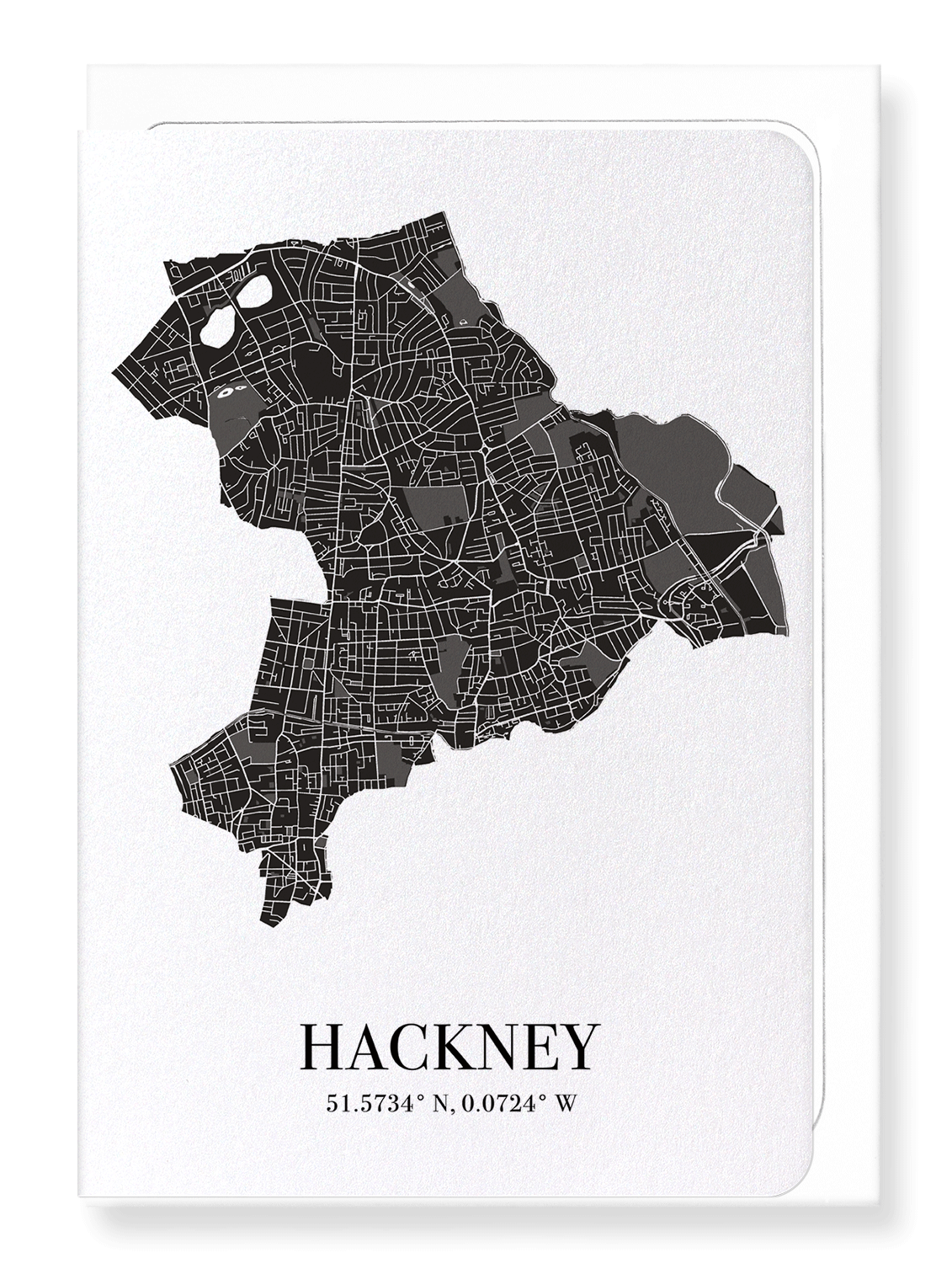 HACKNEY CUTOUT: Map Cutout Greeting Card