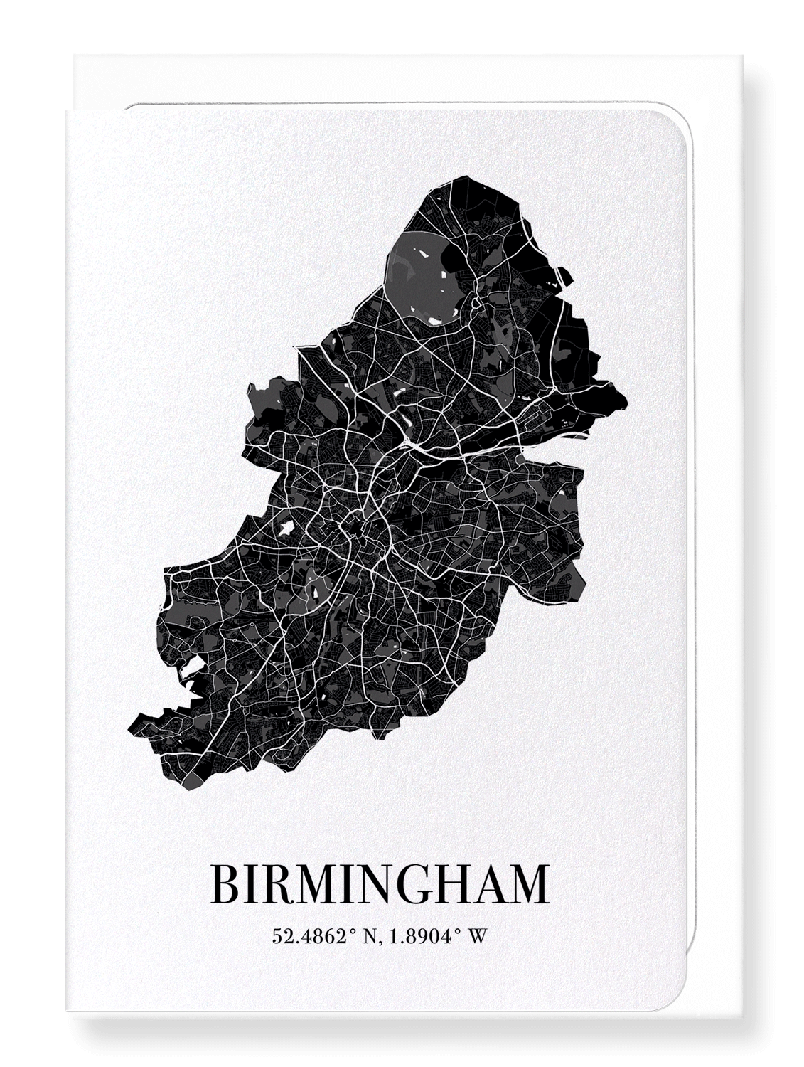 BIRMINGHAM CUTOUT: Map Cutout Greeting Card