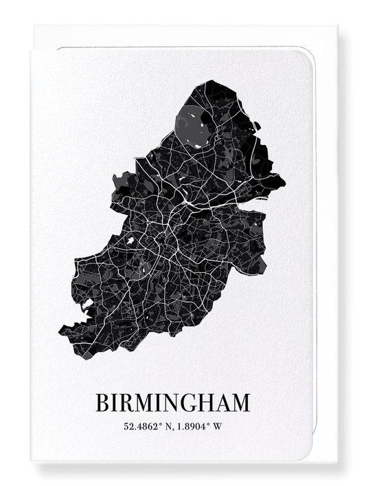 BIRMINGHAM CUTOUT: Map Cutout Greeting Card