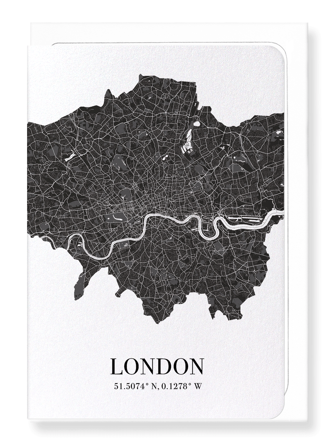 LONDON CUTOUT: Map Cutout Greeting Card