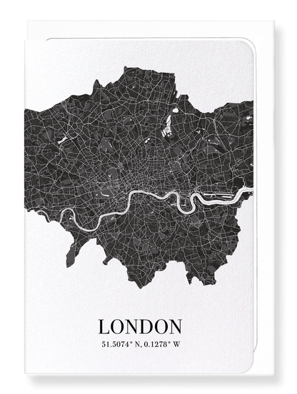 LONDON CUTOUT: Map Cutout Greeting Card
