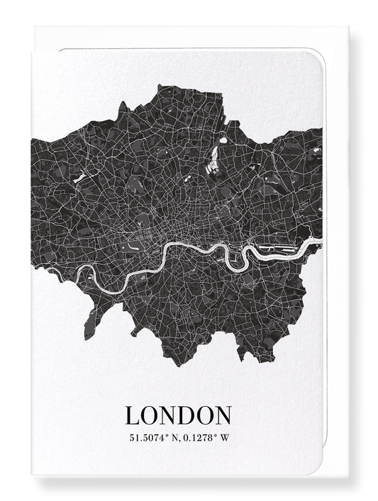 LONDON CUTOUT: Map Cutout Greeting Card