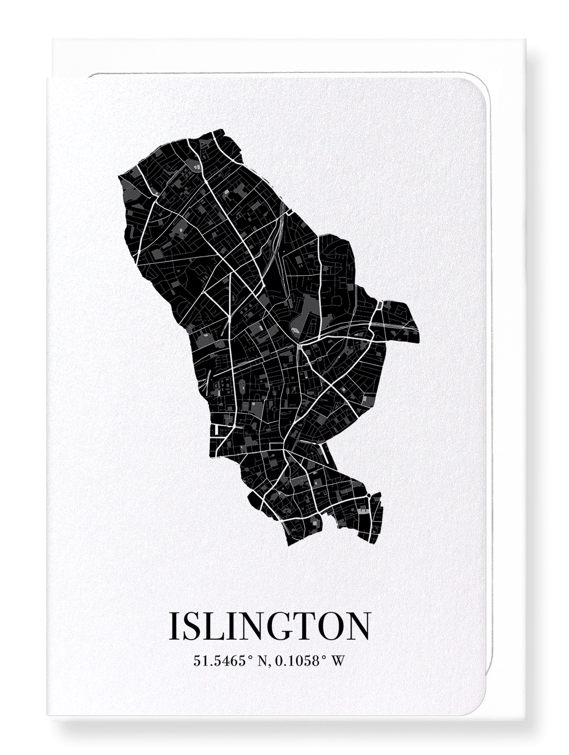 ISLINGTON CUTOUT: Map Cutout Greeting Card