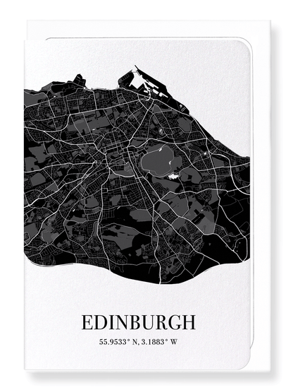 EDINBURGH CUTOUT: Map Cutout Greeting Card