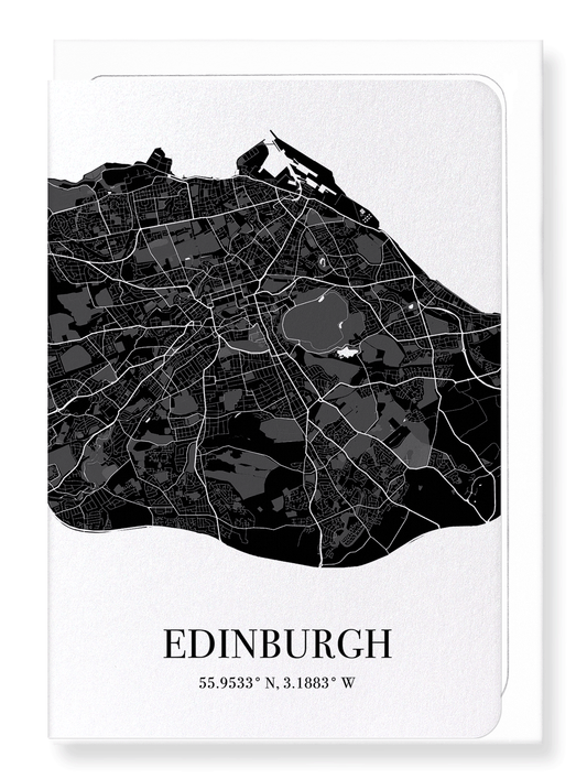 EDINBURGH CUTOUT: Map Cutout Greeting Card
