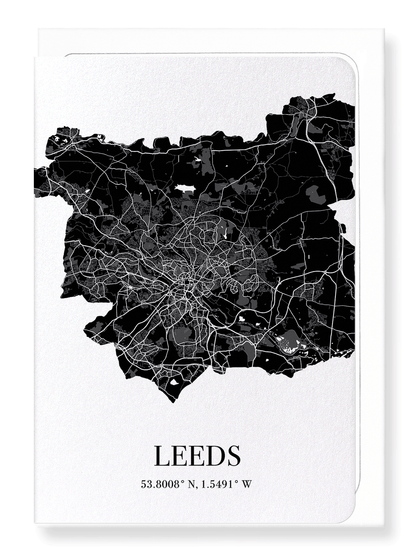 LEEDS CUTOUT: Map Cutout Greeting Card