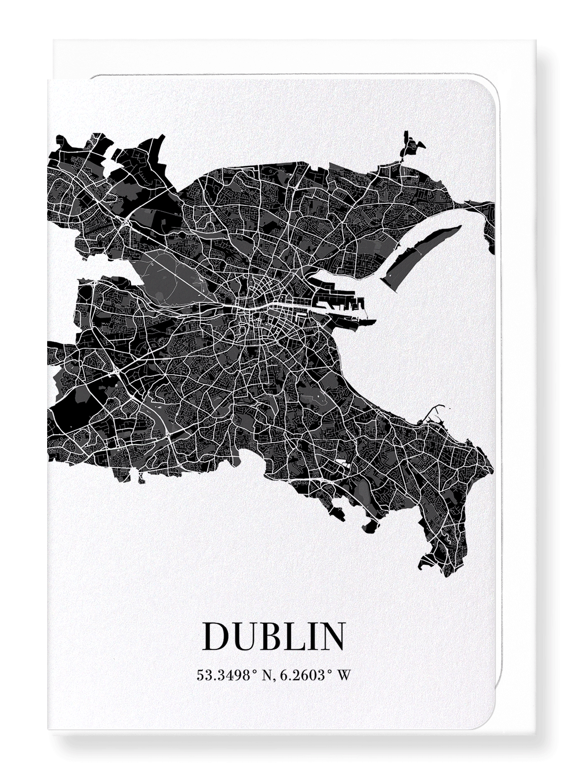 DUBLIN CUTOUT: Map Cutout Greeting Card