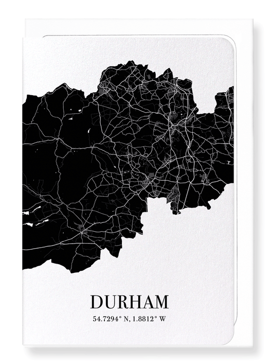 DURHAM CUTOUT: Map Cutout Greeting Card