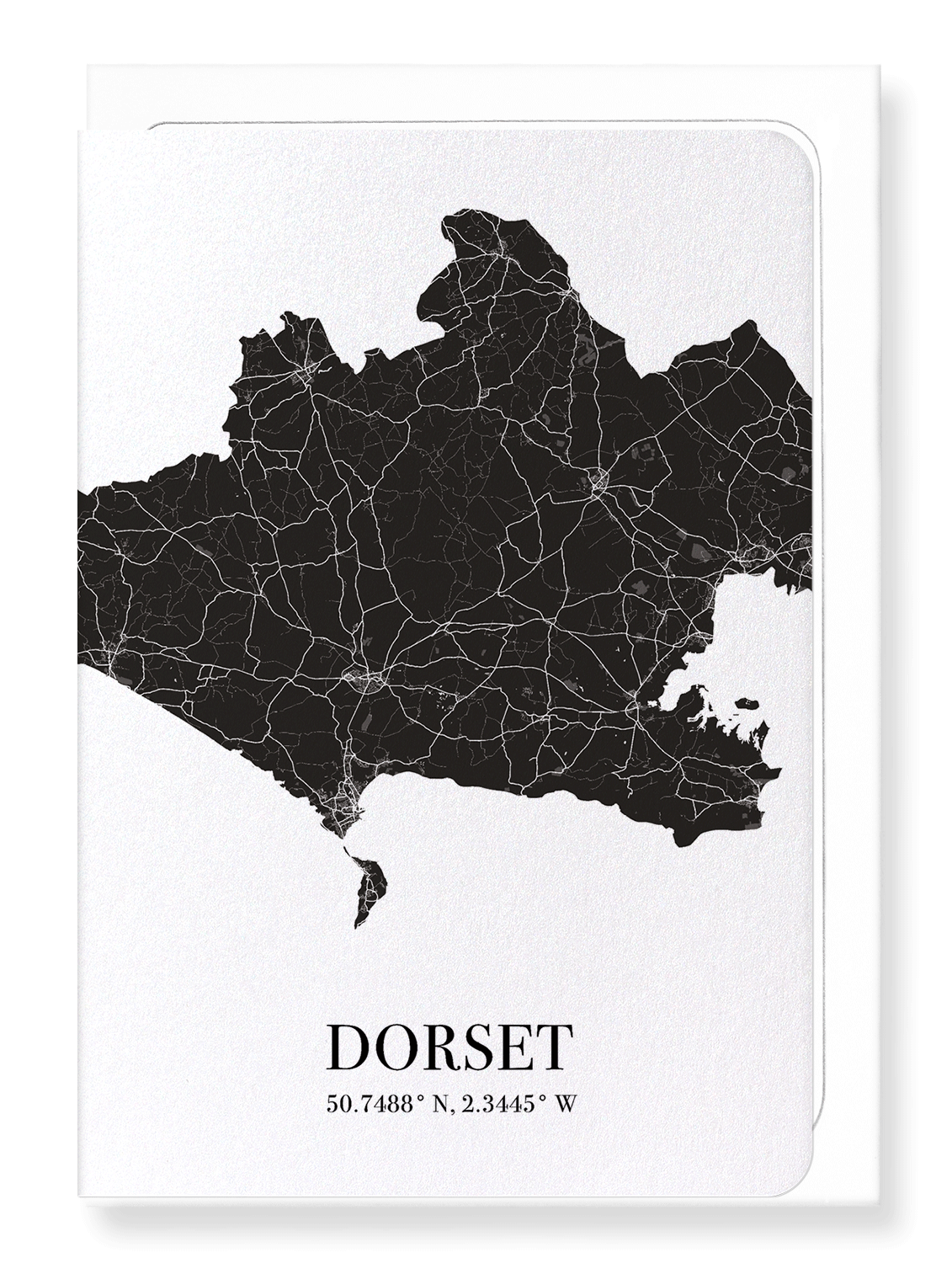 DORSET CUTOUT: Map Cutout Greeting Card
