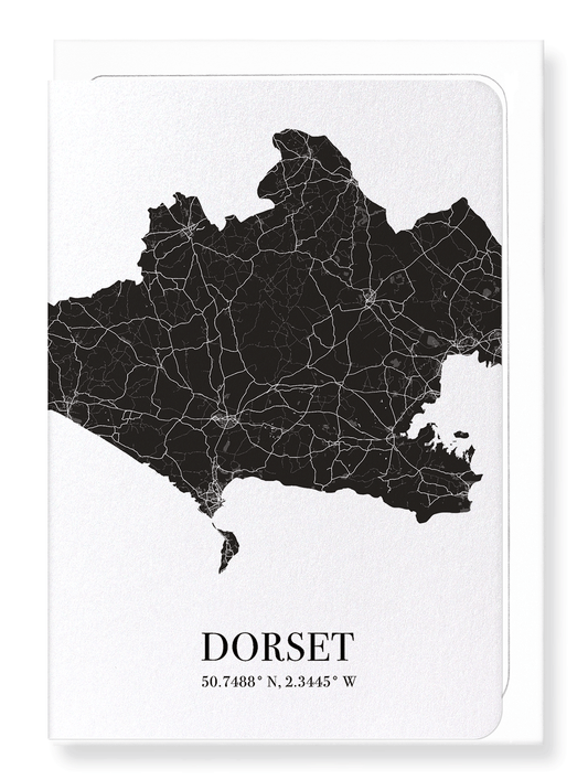 DORSET CUTOUT: Map Cutout Greeting Card