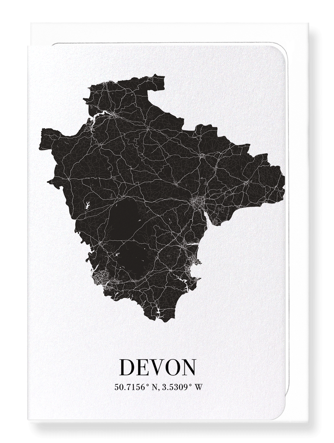 DEVON CUTOUT: Map Cutout Greeting Card
