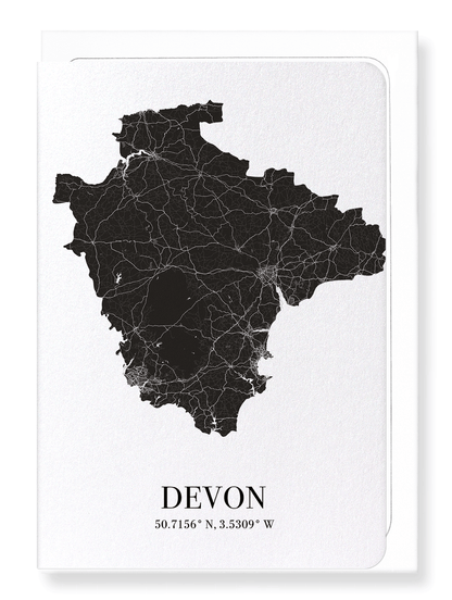 DEVON CUTOUT: Map Cutout Greeting Card