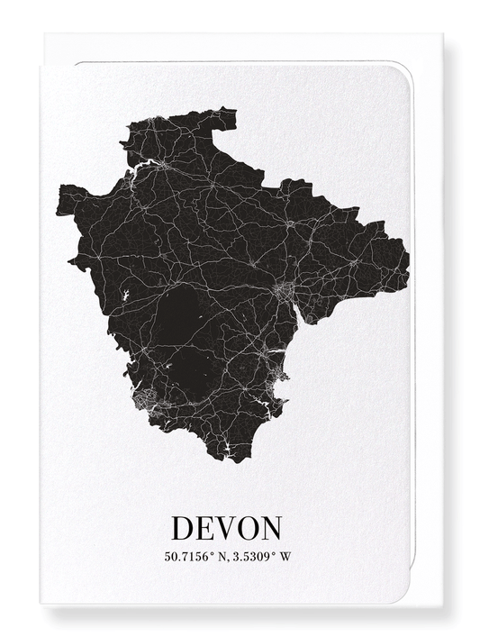 DEVON CUTOUT: Map Cutout Greeting Card