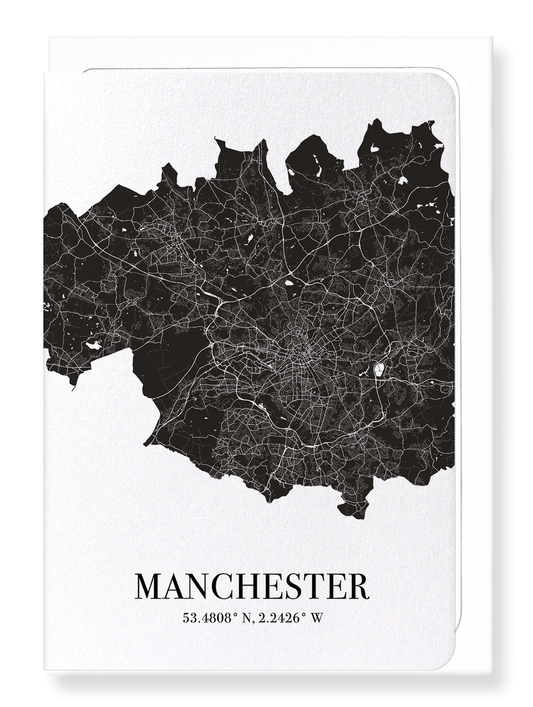 MANCHESTER CUTOUT: Map Cutout Greeting Card