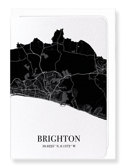 BRIGHTON CUTOUT: Map Cutout Greeting Card